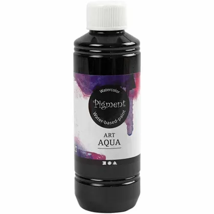 Tinta aquarela líquida, preta, 250 ml/ 1 un.
