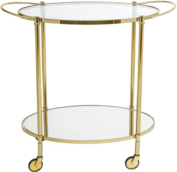 Nordic, Mesa de bar/aparador com rodas, Banhado a ouro