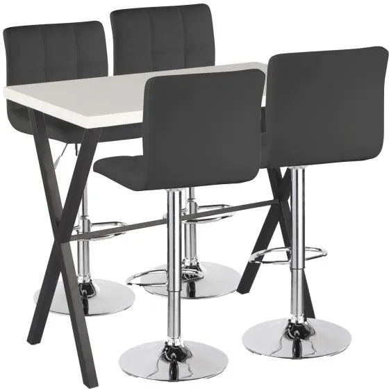 Conjunto de mesa de bar Homeville Grappa/Banqueta preta