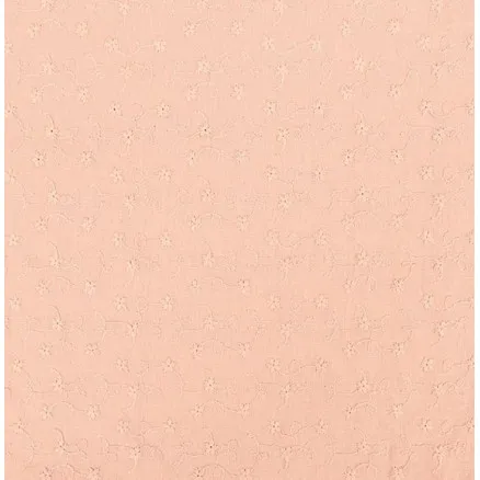 Tecido de algodão c/bordado 135cm 1613 Cor de salmão - 50cm
