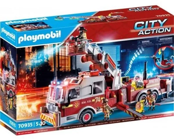 Playmobil City Action - Caminhão de Bombeiros: Escada US Tower