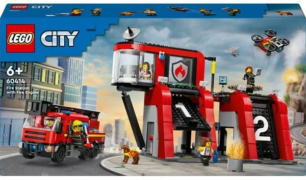 LEGO City 60414 Estação de Bombeiros com Caminhão de Bombeiros
