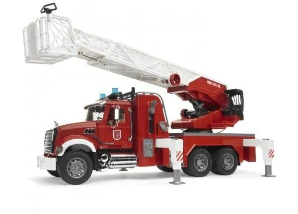 Bruder MACK Granite caminhão de bombeiros com escada e bomba de água