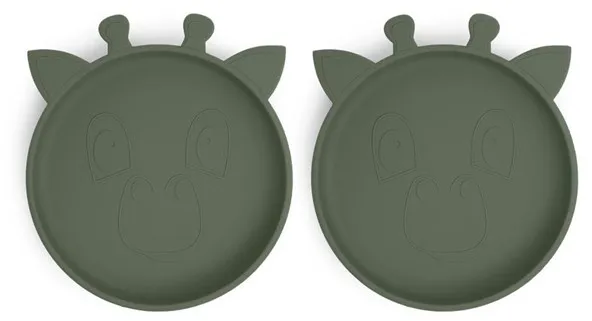 Nuuroo Akila prato de silicone 2 unidades - Verde empoeirado