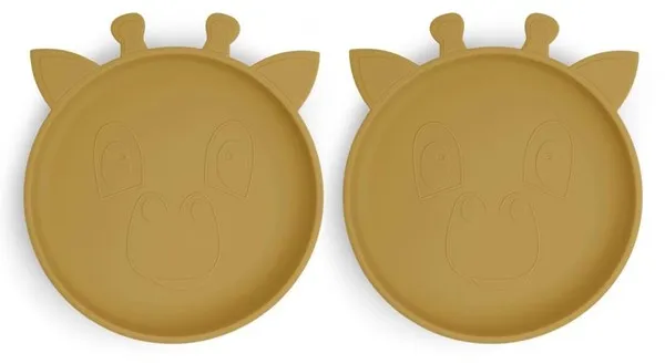 Nuuroo Akila prato de silicone 2 unidades - Dusty Tellow
