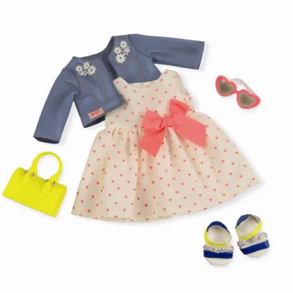 Our Generation Roupa de Boneca Deluxe - Vestido com Corações