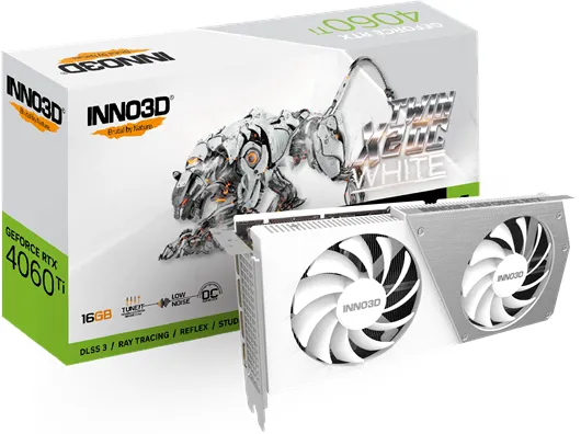 Inno3D GeForce RTX 4060 Ti Twin X2 OC White - 16GB GDDR6 RAM - Placa de vídeo