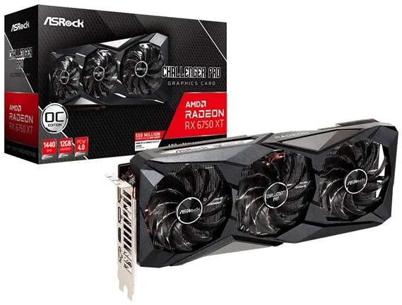 ASRock Radeon RX 6750 XT Challenger Pro OC - 12GB GDDR6 RAM - Placa de vídeo