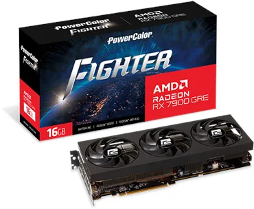 PowerColor Radeon RX 7900 GRE Fighter OC - 16GB GDDR6 RAM - Placa de vídeo