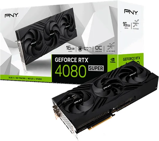 PNY GeForce RTX 4080 SUPER Verto Triple Fan - 16GB GDDR6X RAM - Placa de vídeo