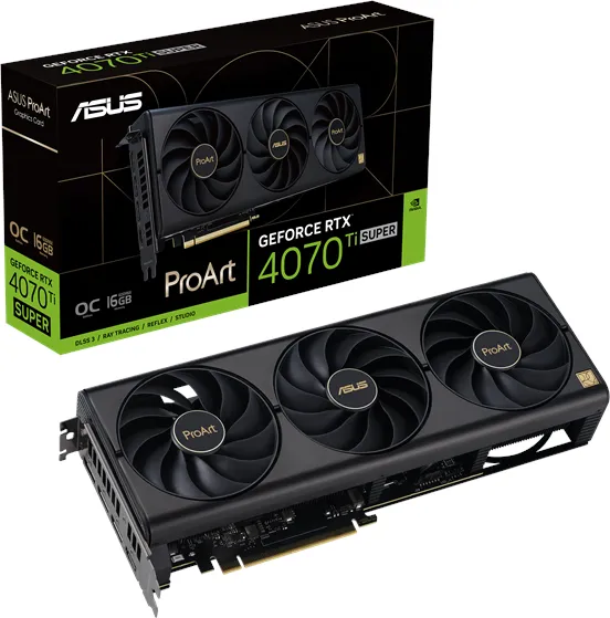 ASUS GeForce RTX 4070 Ti SUPER ProArt OC - 16GB GDDR6X RAM - Placa de vídeo