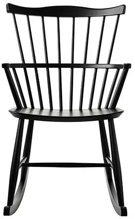 FDB Møbler - J52G Cadeira de balanço - Preto