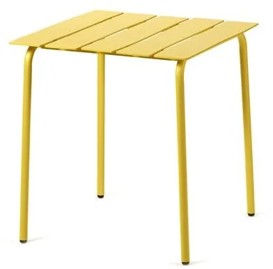 Valerie Objects Aligned Mesa de Jantar ao Ar Livre 70x70 Amarelo