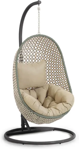 Cira, Cadeira suspensa externa com suporte, multicolorida, H197x105x105 cm