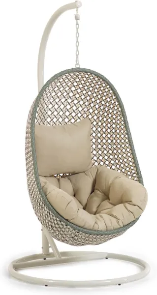 Cira, Cadeira suspensa externa com suporte, verde, H197x105x105 cm