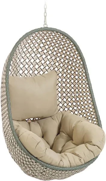 Cira, Cadeira suspensa para exterior, verde, H121x84x82 cm