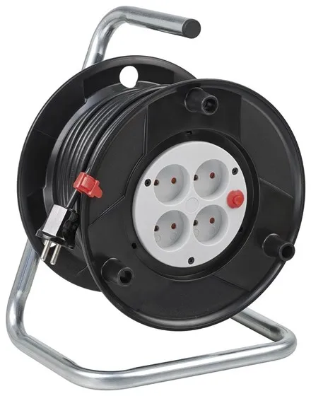 Brennenstuhl enrolador de cabos Basic sem aterramento PVC 25m