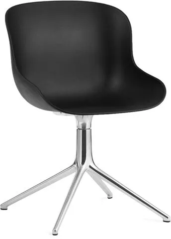 Normann Copenhagen Hyg Cadeira Giratória Alumínio/Preto