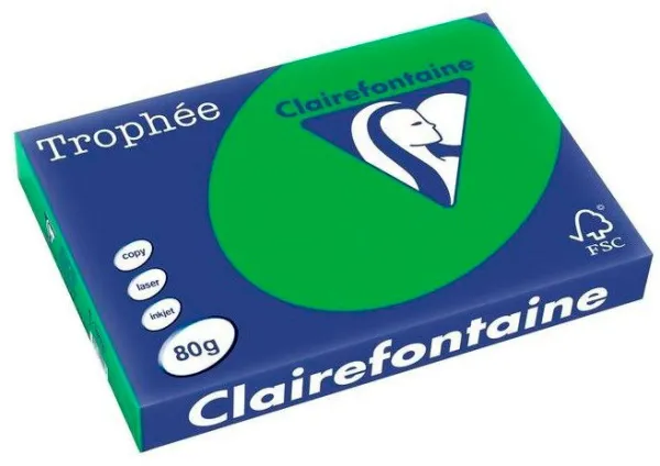 Q-connect Trophee papel para cópia A3 80g verde forte 500 folhas