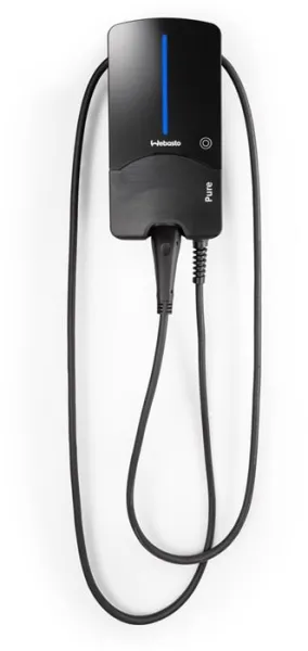 Webasto Pure Caixa de Carregamento 11 kW Tipo 2 Black Edition com cabo de 4,5 m - RCD-DD integrado com proteção de corrente contínua