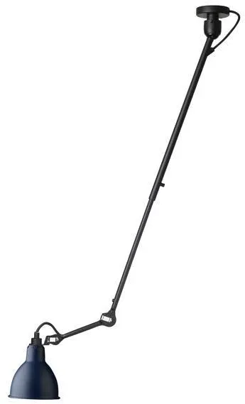 Lampe Gras N302 Luminária de Teto Preto Fosco & Azul Fosco