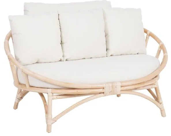 Muscat sofá de lounge para 2 pessoas branca 127x102x70cm