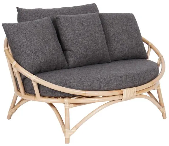 Muscat sofá lounge para 2 pessoas cinza-escuro 127x102x70cm