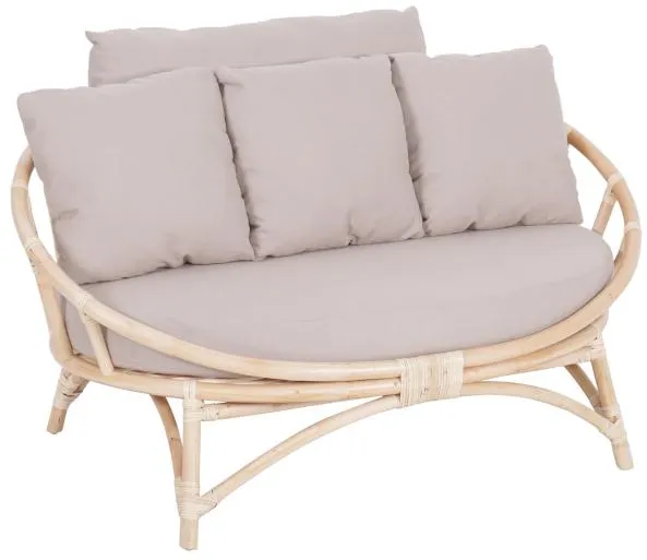 Conjunto de lounge Muscat 2 pessoas cinza 127x102x70cm