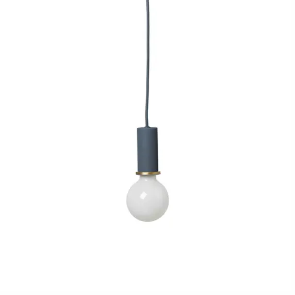 Ferm Living Socket Pendant Low - Azul Escuro