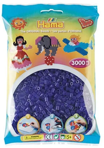 HAMA Midi Contas 3000 unid Transparente Roxo - 0124