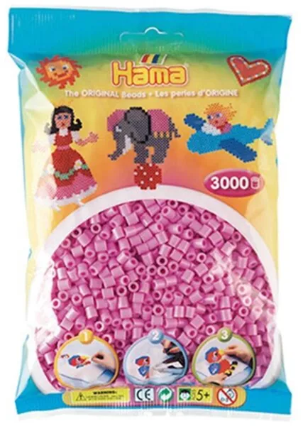 HAMA Midi Pérolas 3000 unid Pastel Rosa