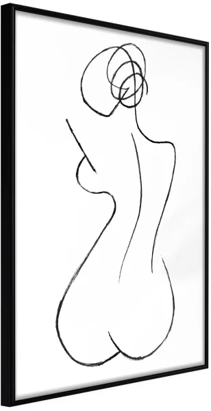 ARTGEIST Pôster com moldura - Hourglass Dourado com passe-partout 20x30