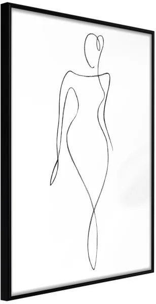 ARTGEIST Pôster com moldura - Impeccable Figure Dourado 40x60