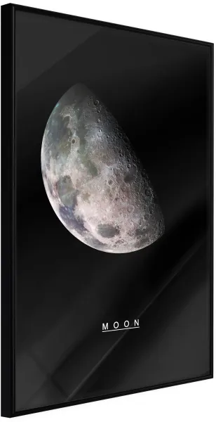 ARTGEIST Pôster com moldura - The Solar System: Moon Dourado com passe-partout 20x30
