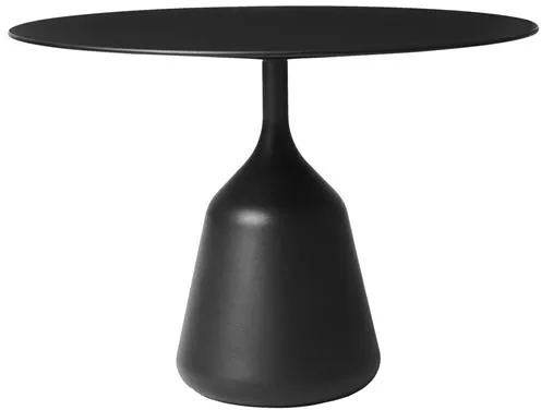 Mesa Lateral Wendelbo Coin Baixa em Laminado Preto
