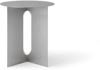 Base Audo Androgyne para Mesa Lateral em Aço Escovado