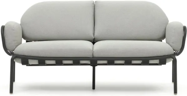 Joncols, Sofá externo de 2 lugares, cinza, H72x164x80 cm, metal