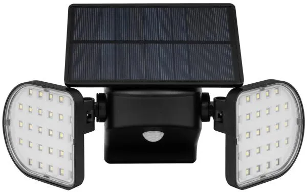 Luminária solar dupla com holofotes 1,5W