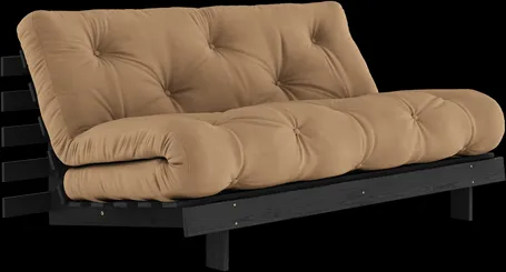 Karup Design Roots Sofá-cama com Colchão Roots 160x200 Mocca/Preto Lacado