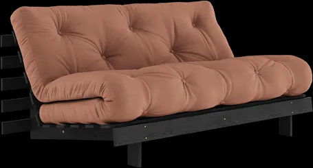 Karup Design Roots Sofá-cama com Colchão Roots 160x200 Clay Brown/Lacado Preto