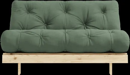 Karup Design Roots Sofá-cama c/ Colchão 140x200 756 Verde Oliva/Pinheiro