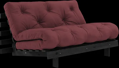 Karup Design Roots Sofá-cama com Colchão Roots 140x200 Bordeaux/Preto Lacado