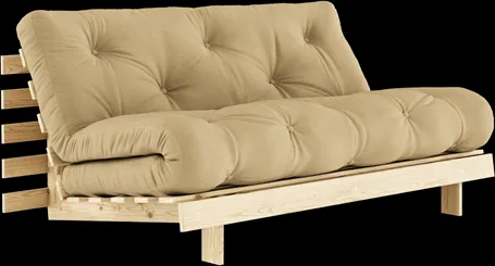 Karup Design Roots Sofá-cama c/ Colchão 160x200 758 Wheat Bege/Pinheiro
