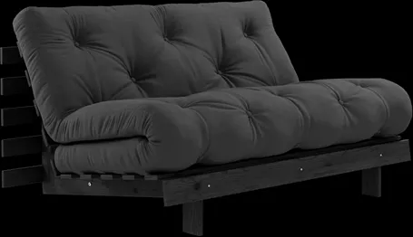 Karup Design Roots Sofá-cama com Colchão Roots 140x200 Cinza Escuro/Lacado Preto