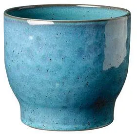 Cachepô de cerâmica Knabstrup, azul empoeirado - Ø:16,5 cm