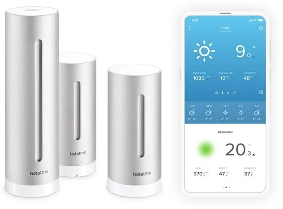 Estação Meteorológica Inteligente Netatmo + Módulo Interno Extra