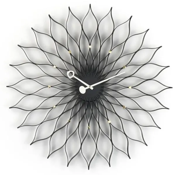 Relógio Vitra Sunflower Preto/Latão