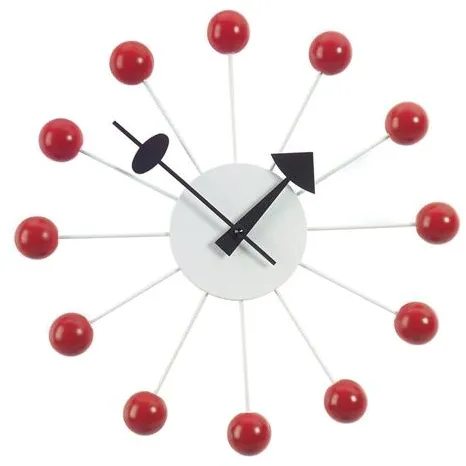 Relógio Vitra Ball Clock Vermelho