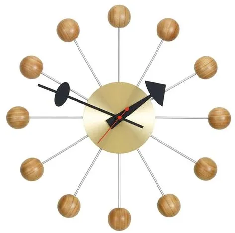 Relógio Vitra Ball Clock Cerejeira