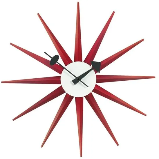 Relógio Vitra Sunburst Vermelho